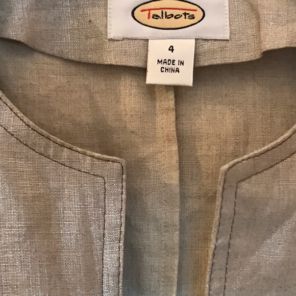 Talbots, size 4, blouse/short tunic, bronze/gold - Picture 3 of 9